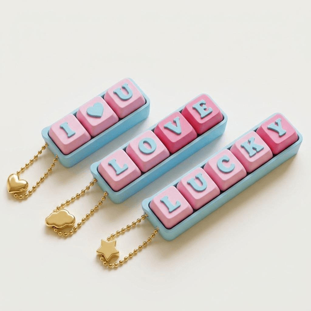 Fidget Keychain "I ♥ U"